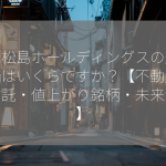 三井松島ホールディングスの適正株価はいくらですか？【不動産投資信託・値上がり銘柄・未来予測】